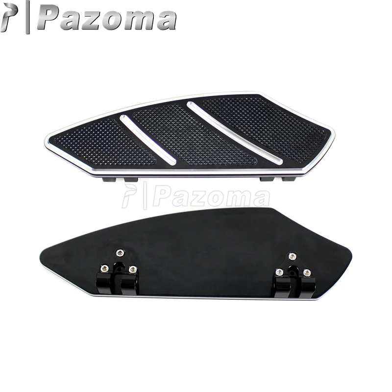 FP-3053 Black Мотоцикл пассажирский пол доски Подножки педаль водителя Передняя доска для Harley Touring Street Road Glide Softail 1984 - Цвет: FP-3053 Black