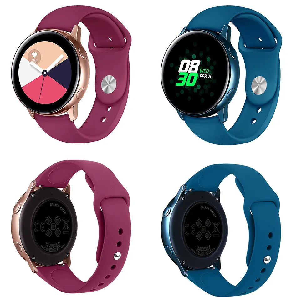 UTHAI G01 силиконовый ремешок для samsung gear watch 20/22 ММ Спортивный резиновый ремешок подходит для плоских интерфейсов наручные часы 20 мм 22 мм