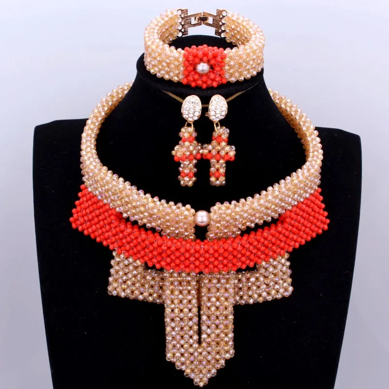 4 UJewelry Дубай ювелирные наборы Золото и оранжевый Fine Jewelry для Для женщин Сова