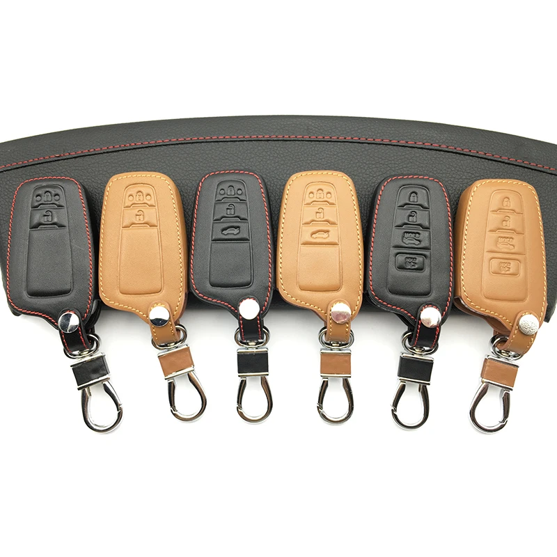 Модная мужская кожаная сумка для ключей автомобиля чехол Toyota Camry 2018 2017 Aygo RAV4 Corolla