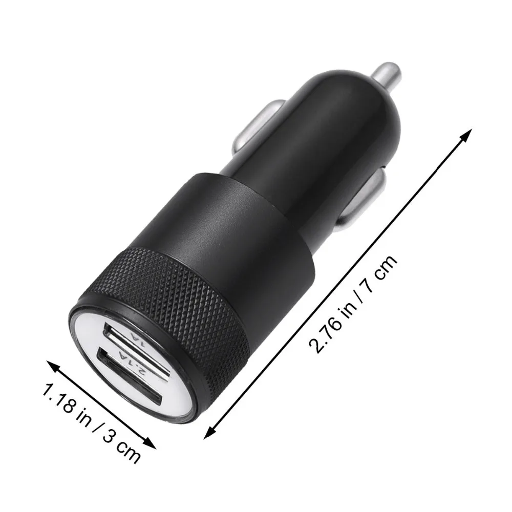 Rovtop 2.1A 1A Dual USB Автомобильное зарядное устройство Универсальный 12 в автомобильный прикуриватель зарядное устройство гнездо адаптер для iPhone samsung телефон Z2