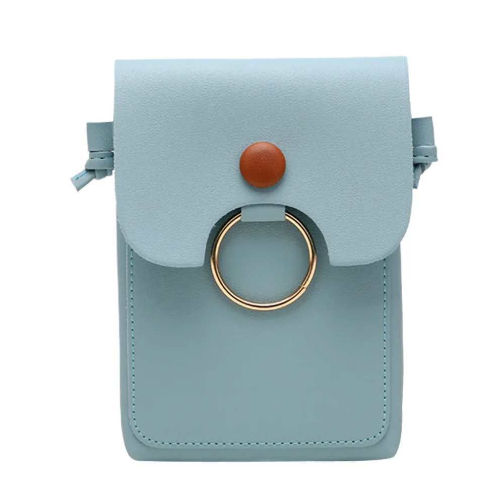 Модная женская сумка однотонная на плечо свежая многофункциональная мини