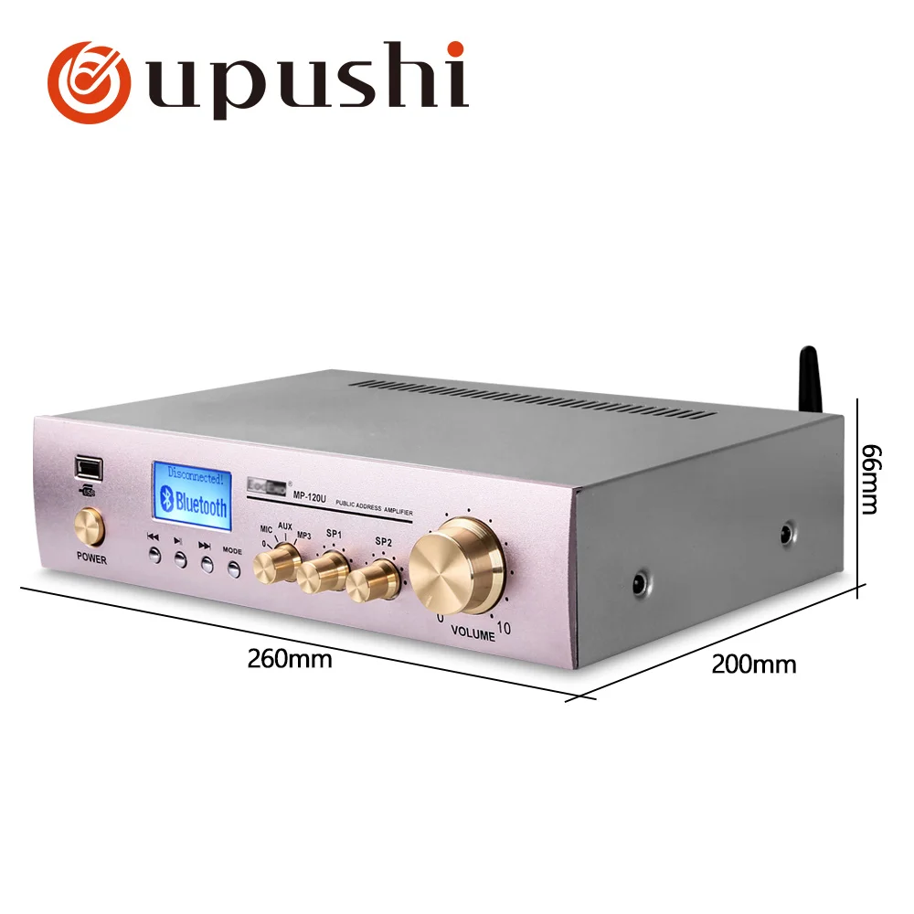 Цифровой стерео аудио oupushi 2-зонный усилитель мощности Bluetooth динамики 120 Вт с fm usb mp3