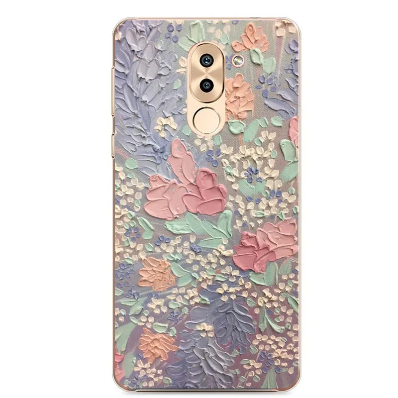 Чехол для Huawei honor 6x силиконовый чехол с объемным рельефным рисунком граффити