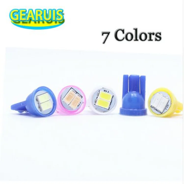 

7colors T10 W5W 5630 2 SMD 5730 LED 194 168 2SMD Auto Instrument Lamps Car License Plate Lamps Interior Light Bulbs Car styling