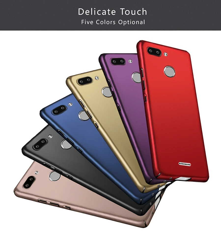 Роскошный Жесткий чехол для телефона Xiaomi Xiomi Redmi 6, чехол, матовая защитная задняя крышка для Xiaomi Redmi 6 Redmi6, чехол-бампер 5,45