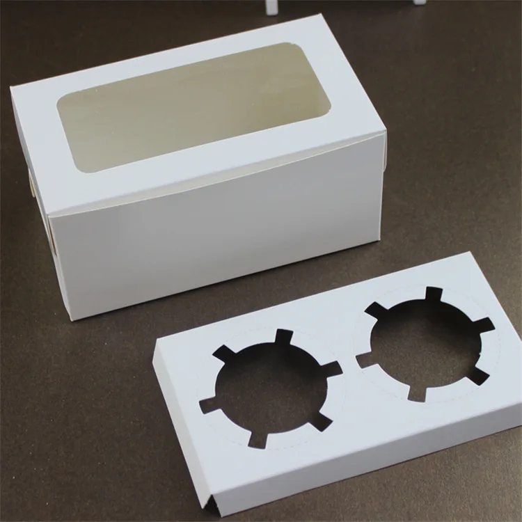 20 шт. белая Крафтовая простая кружка Подарочная коробка для торта конфет