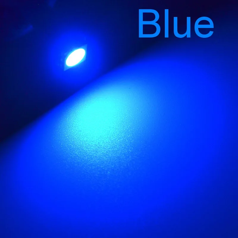 Синий 10X T5 5050 1SMD Клин Led панели Белый красные, синие зеленого, желтого, розового цвета авто светильник Интерьер лампочка лампы AC/DC 12V - Испускаемый цвет: Синий