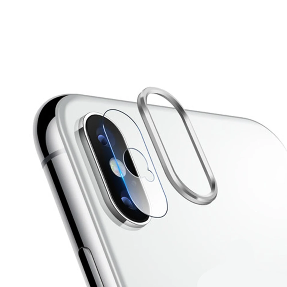 New Soft Tempered Glass Film Metal Rear Lens Protective Ring Set Camera Screen Protector Cover For iPhone X XS MAX 8 7 Plus | Мобильные