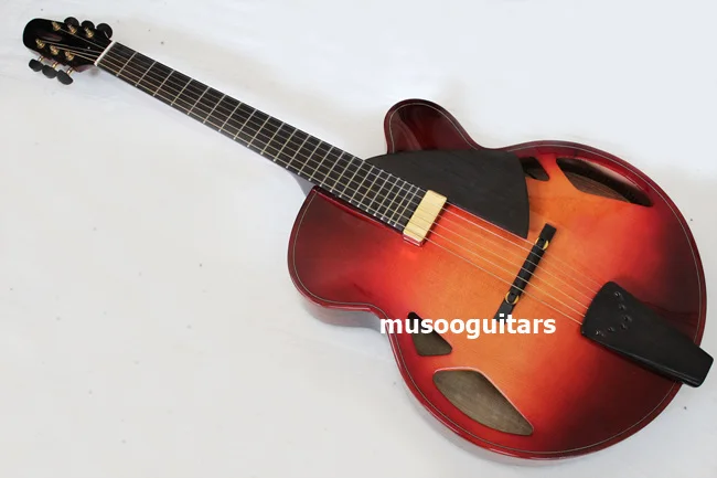 Новый бренд AAA ручной работы Archtop 16 &quotДжаз гитара с чехлом в Sunburst|Гитары| |