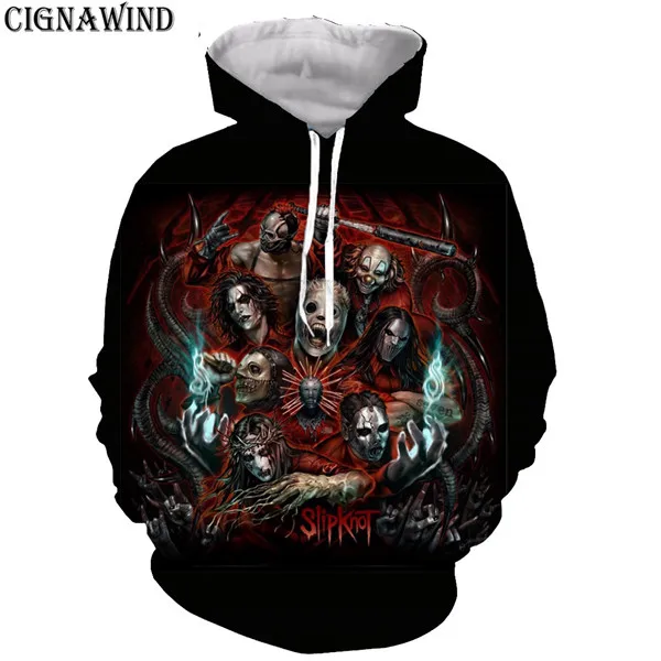 Новая Толстовка в стиле Харадзюку Мужская/Женская Хип-Хоп Группа Slipknot 3D толстовки с принтом толстовки с длинными рукавами уличная одежда топы - Цвет: 10