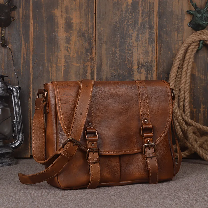 Сумка мессенджер NIUBOA Мужская из натуральной кожи|genuine leather men bag|bag high qualityleather man bags |