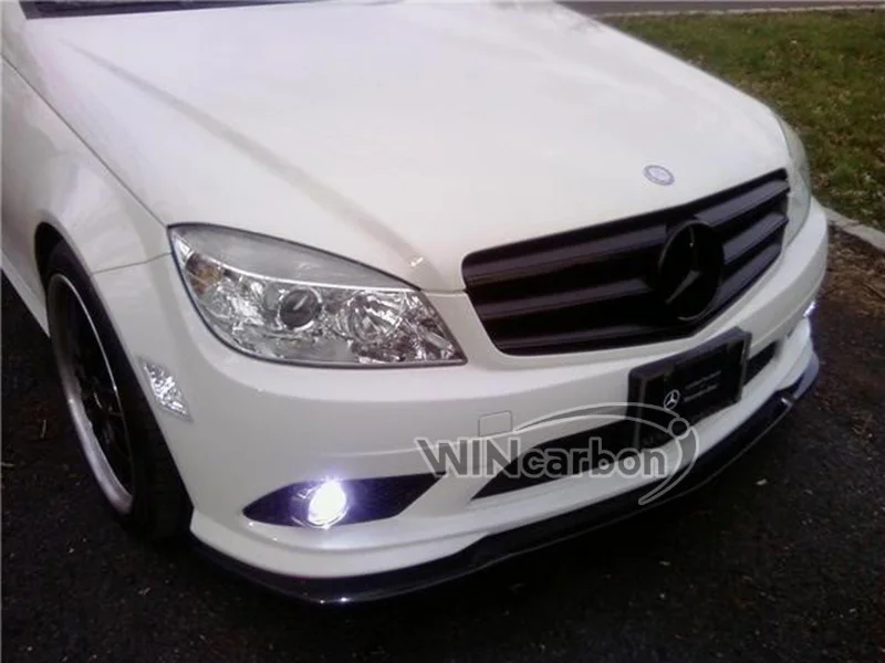 C-TYPE передний спойлер из настоящего углеродного волокна для Mercedes BENZ W204 C-class AMG Sport передний бампер 2007-2012