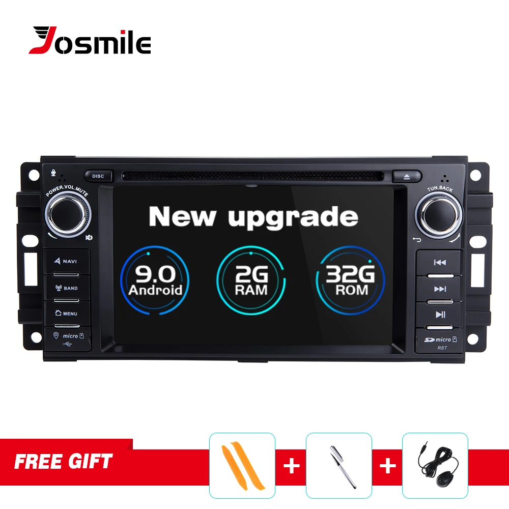 1 Din Android 9 0 автомобильный DVD мультимедиа для Chrysler 300C Jeep Grand Cherokee компас Dodge Ram Sebring