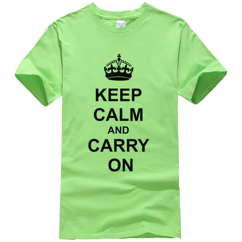 Футболка Держите спокойствие и хорошего дня мужские женские топы 2017 летние
