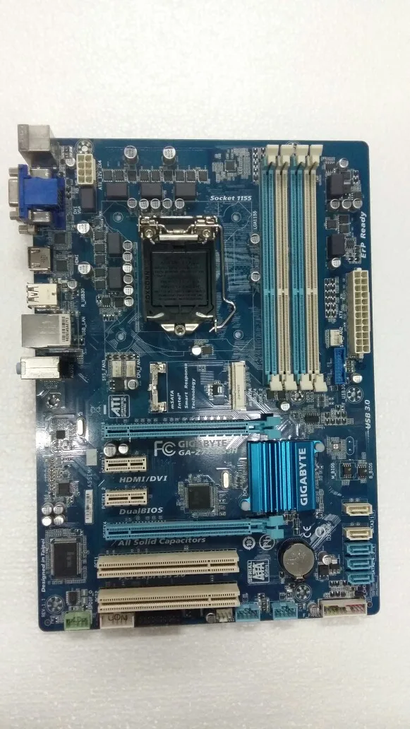 Оригинальная материнская плата для Gigabyte GA-H77-DS3H DDR3 LGA 1155 USB2.0 USB3.0 H77-DS3H 32GB H77 настольная материнская плата