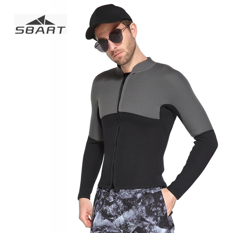 SBART 2019 3 мм черный серый гидрокостюм куртка сохраняет тепло неопрен анти Медузы