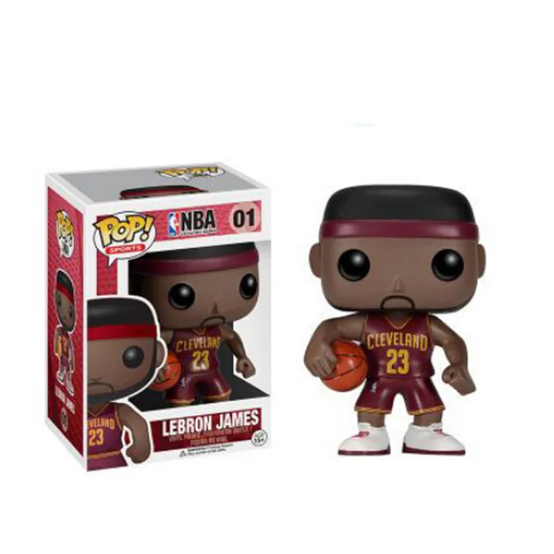 With box-1 FUNKO POP Basketball star James-Kobe-Stephen Curry-Kyrie Irving-John Wall-Action Figure Коллекционная модель игрушки для фанатов - Цвет: With box-1