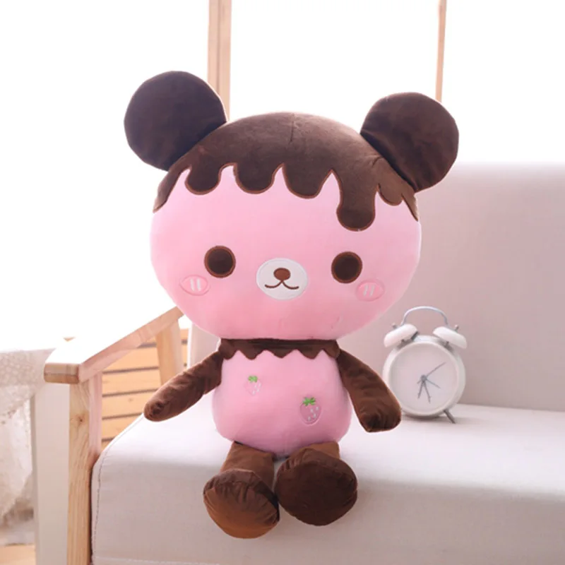 60 см 5 цветов большой милый конфетный медведь узоры в виде фруктов мягкие игрушки