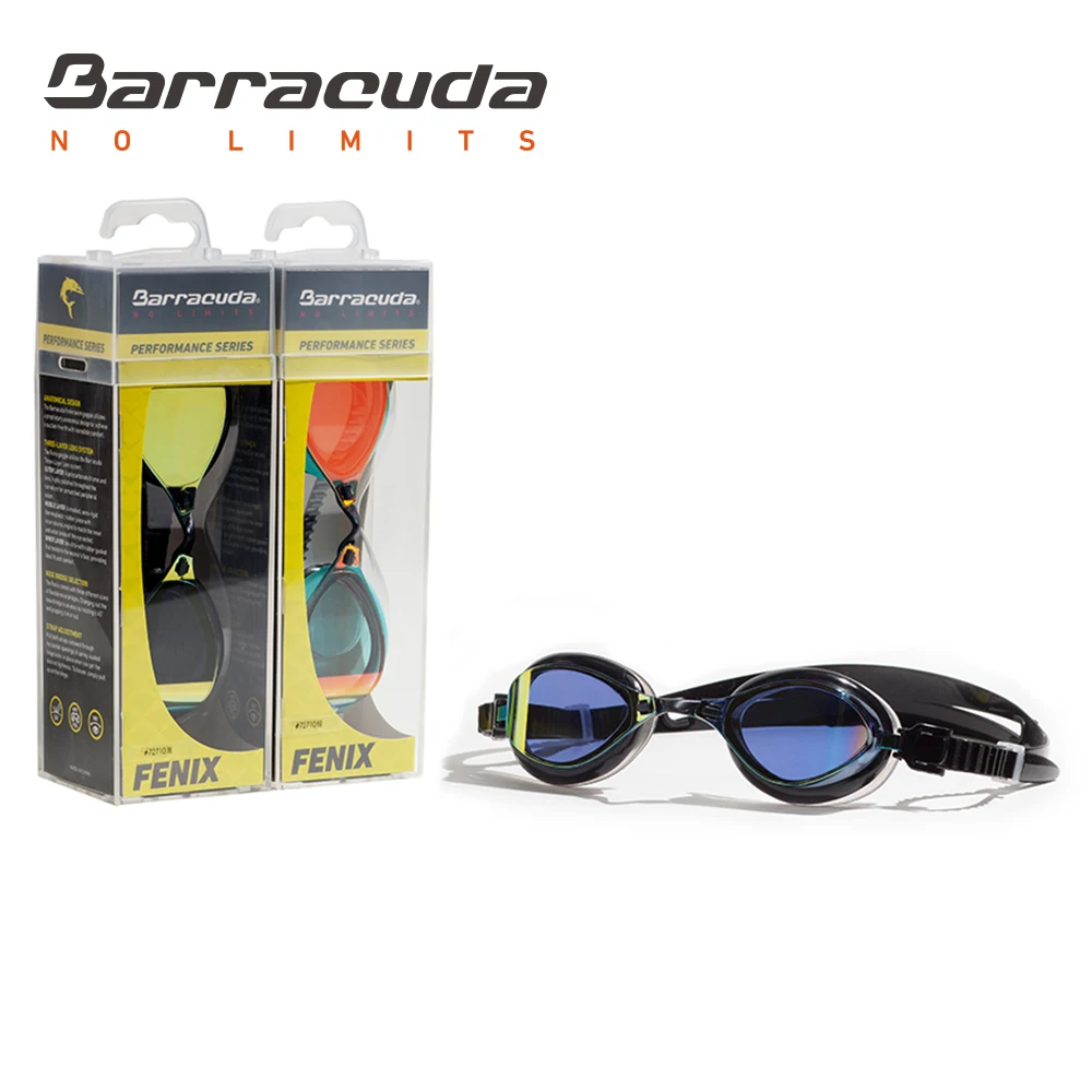 Barracuda плавательные очки FENIX зеркальные линзы анти-туман УФ Защита для конкурентоспособного пловца#72710 очки