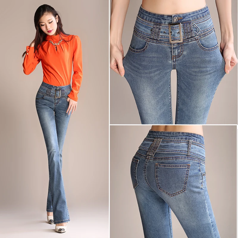 Лето и Осень Высокая талия микро-брюки женские брюки тонкий корейский прямые