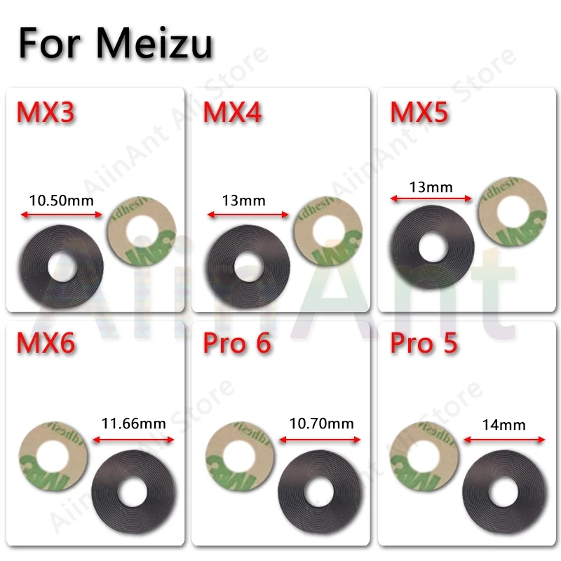 Оригинальное стекло камеры для Meizu MX MX4 MX5 MX6 Pro 6 5 4 3 задний тыловой объектив