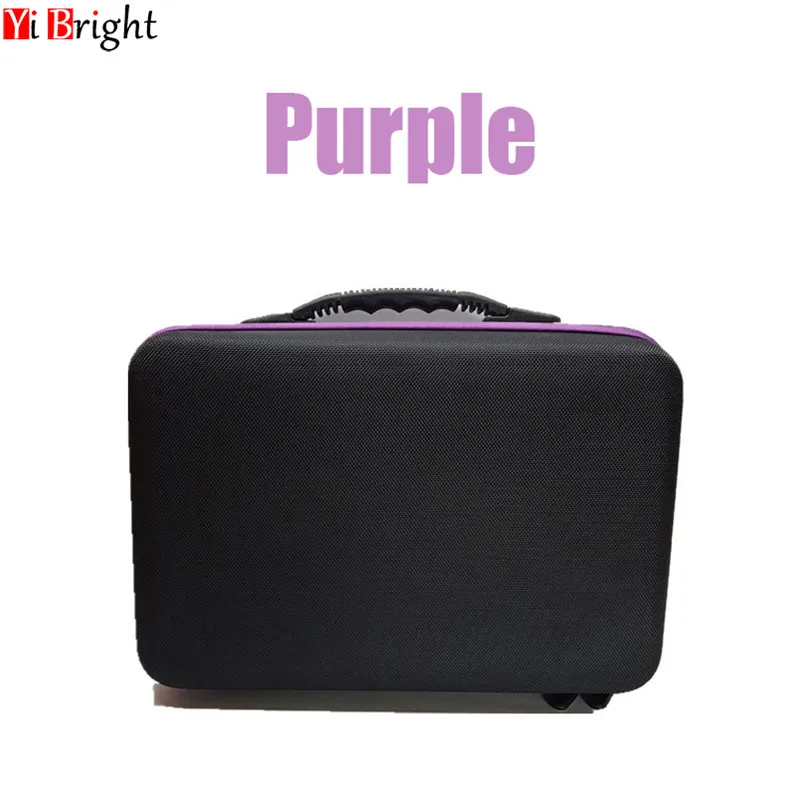 Purple 60 бутылок Алмазный ящик для хранения алмаз для алмазной вышивки инструмент для рисования дрель хранения молния для сумки дизайн - Цвет: Purple