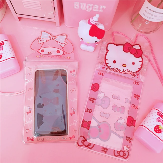 Новинка, hello kitty, двойная звезда, водонепроницаемый чехол для телефона, для iPhone, samsung, монета, Карманный держатель для карт, чехол для телефона