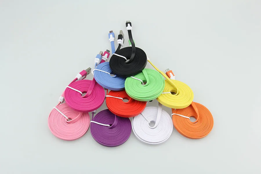 1 м 2 3 цветной плоский usb кабель для синхронизации данных iphone 5 6 6s 7 8x8 pin samsung android micro