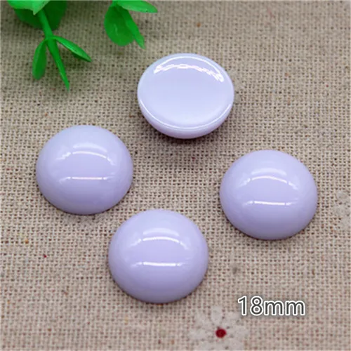 light purple 20pcs 20 шт. 18 мм милые круглые/квадратные/Ротанговые шарики из смолы в Корейском стиле, кабошон, аксессуары для рукоделия, украшение для волос, скрапбукинг - Цвет: light purple 20pcs