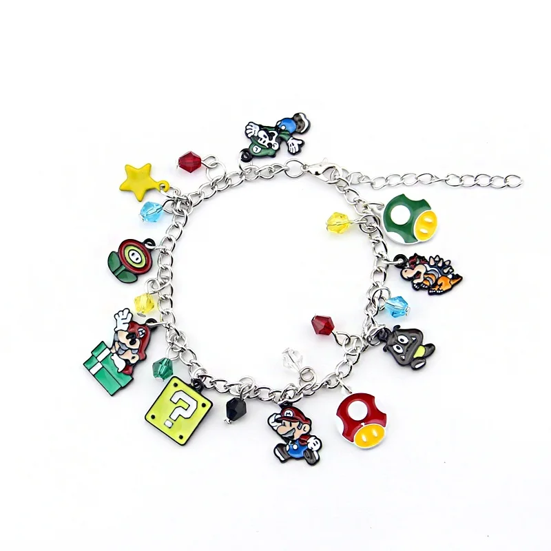 B130 Bracciale Супер Марио браслет BROS nintendo videogioco игры жаба Луиджи видеоигры gioco Ассорти металлический Шарм-браслет - Окраска металла: B130
