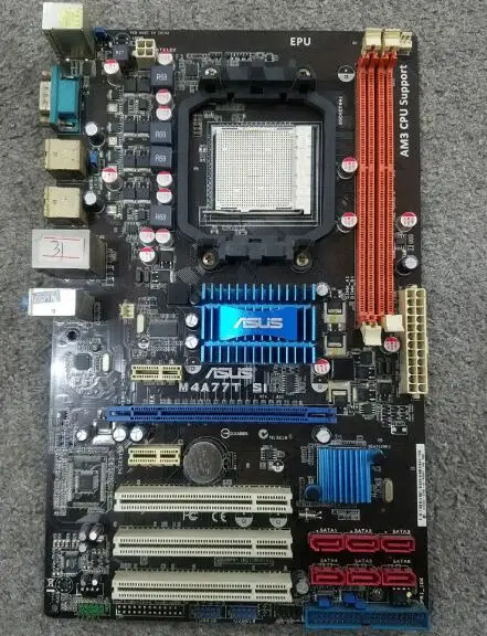 Для ASUS M4A77T SI оригинальный б/у Рабочий стол для материнской платы AMD 770 разъем AM3 DDR3