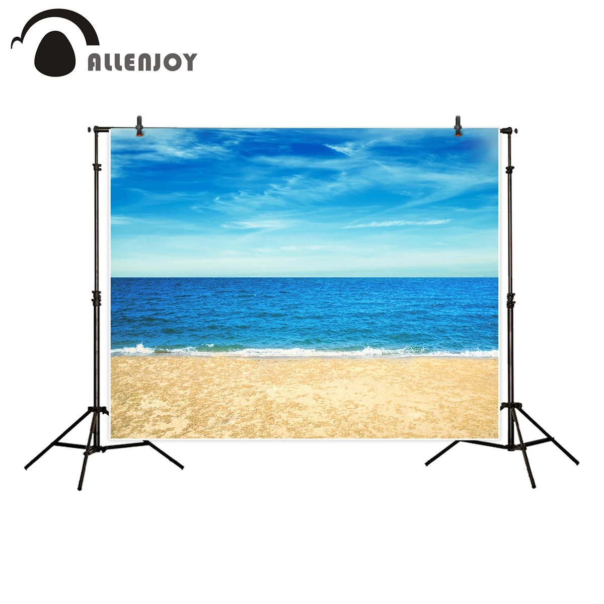 Allenjoy фон для фотостудии морской песок голубое небо летний сезон оригинальный