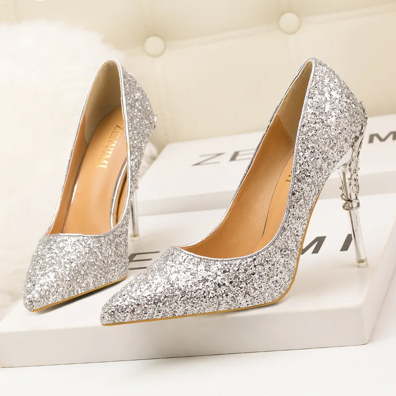 Туфли-лодочки женские на высоком тонком каблуке модные роскошные дизайнерские