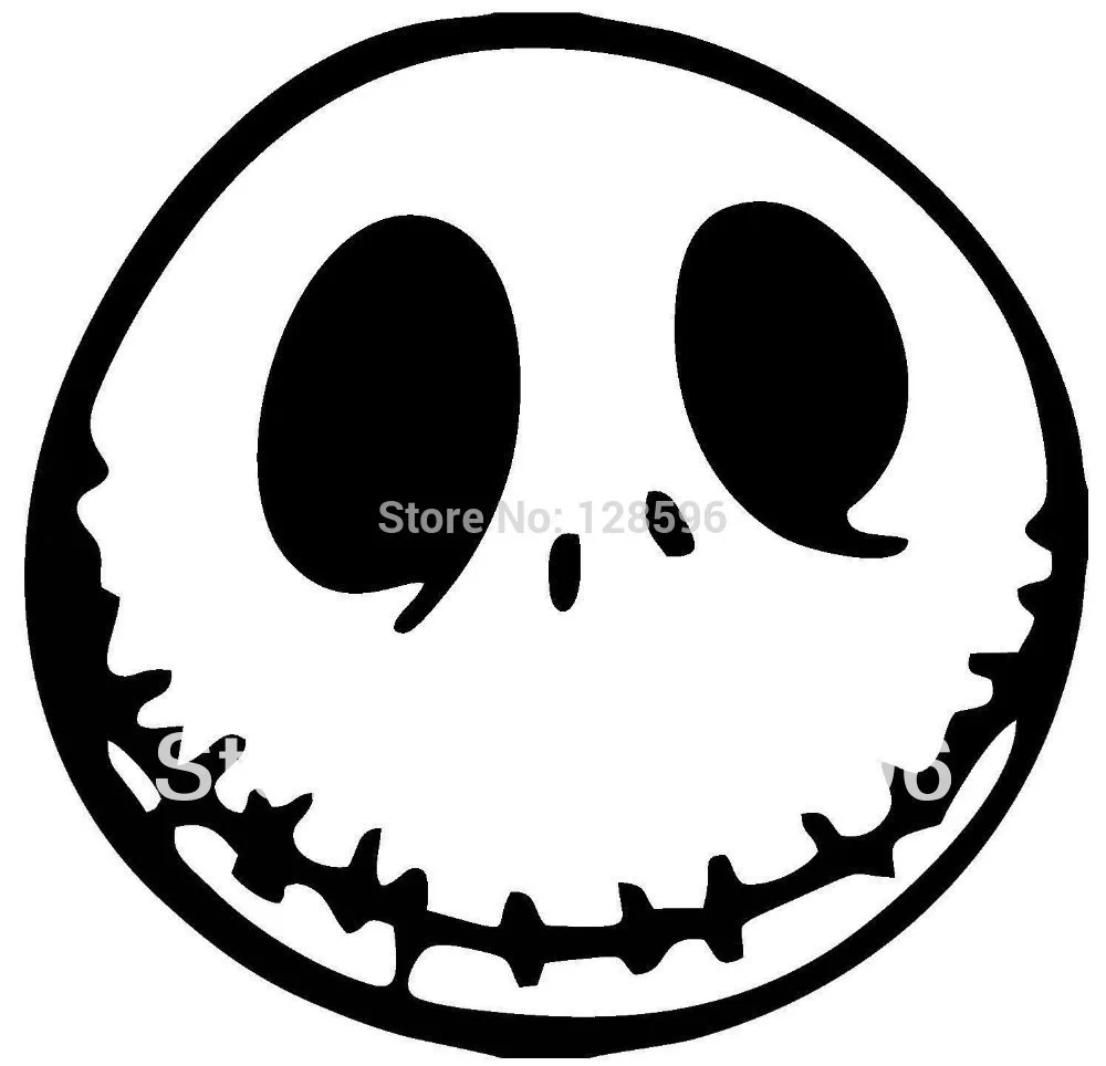 НОВАЯ РОЖДЕСТВЕНСКАЯ переводная Наклейка для окна Jack Skellington BLACK 12.5x12.5cm | Игрушки и