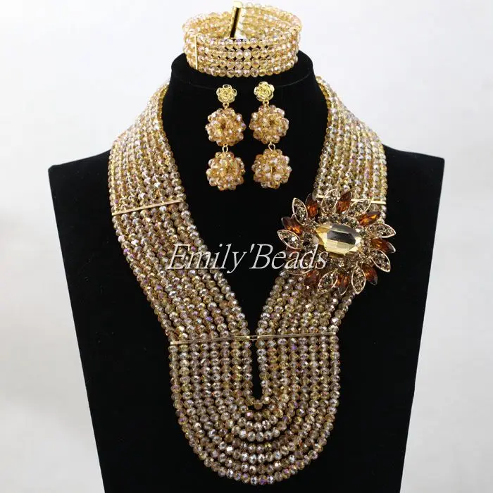 Большие бусины в нигерийском стиле Свадебные африканские Ювелирные наборы