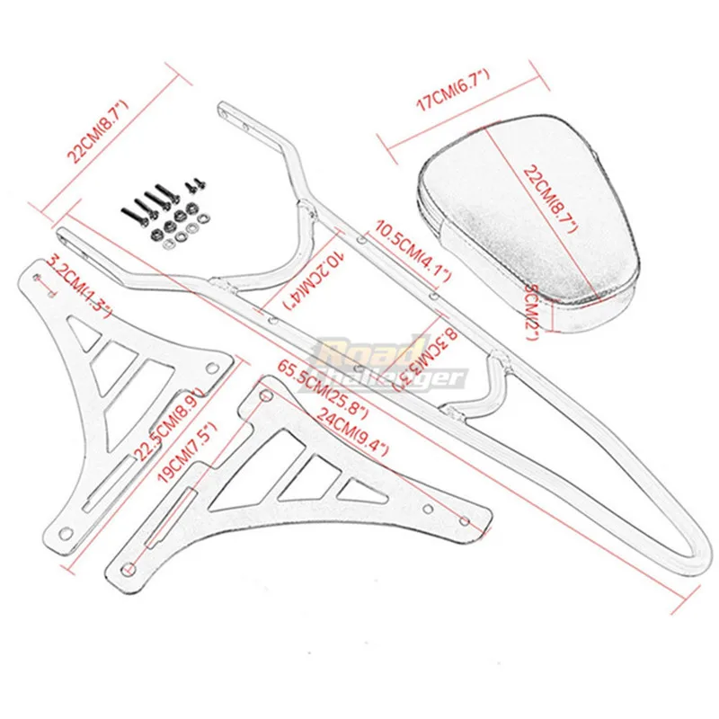 Для Harley 883 1200 48 SPORTSTER XL883 XL1200 2004-Up части мотоцикла пассажирский багаж стойка спинка Сисси Бар
