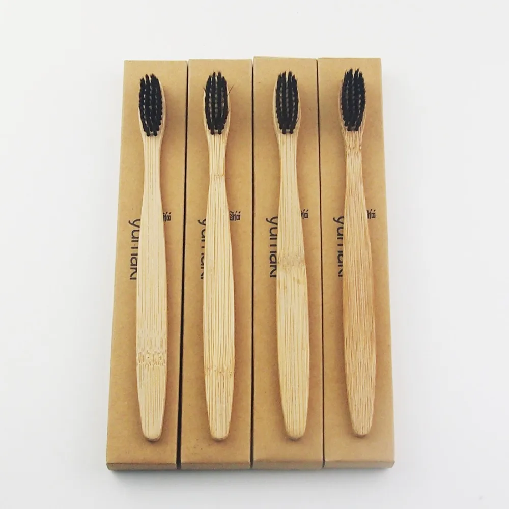 8 шт. мягкие бамбуковые зубные щётки с деревянной ручкой | Красота и здоровье