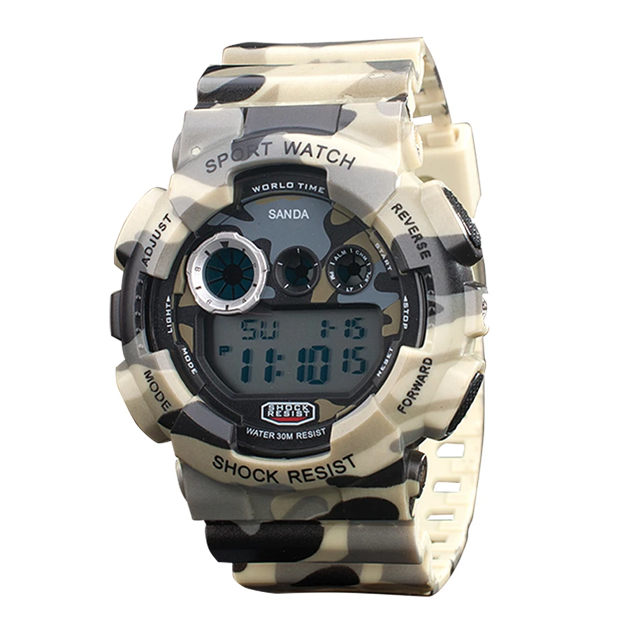 206 Мужчины Цифровые Часы Спортивные Relógio Masculino S Шок Relojes LED Военная