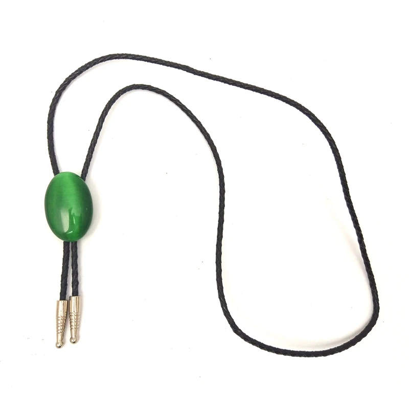 

Handmade Green Stone Bolo Tie for Men Women Necklace Jewelry Wedding Guest Gift Fashion Accessories Western Cowboy Neckties