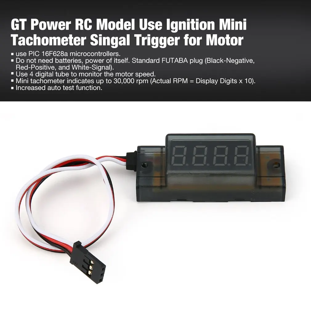 FATJAY G. T. Мощность зажигания мини Тахометр оборотов в минуту метр для RC CDI бензиновый газовый двигатель скорость тестер