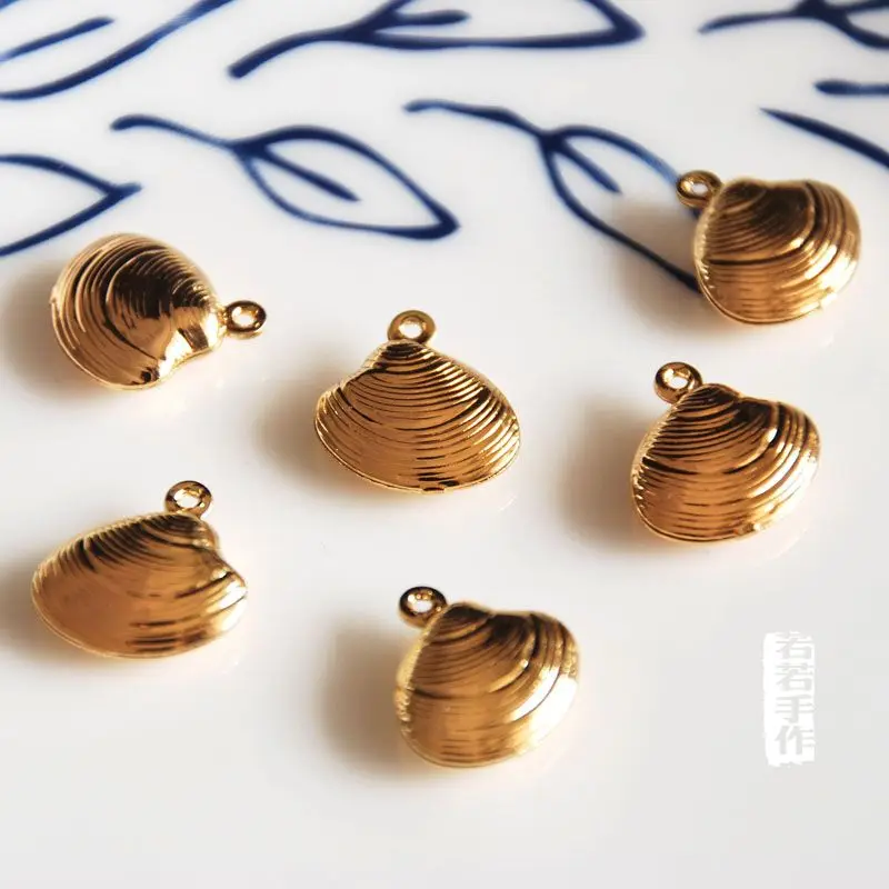 Золотой корпус цвета шампанского 4 шт./лот позолоченный Подвески для