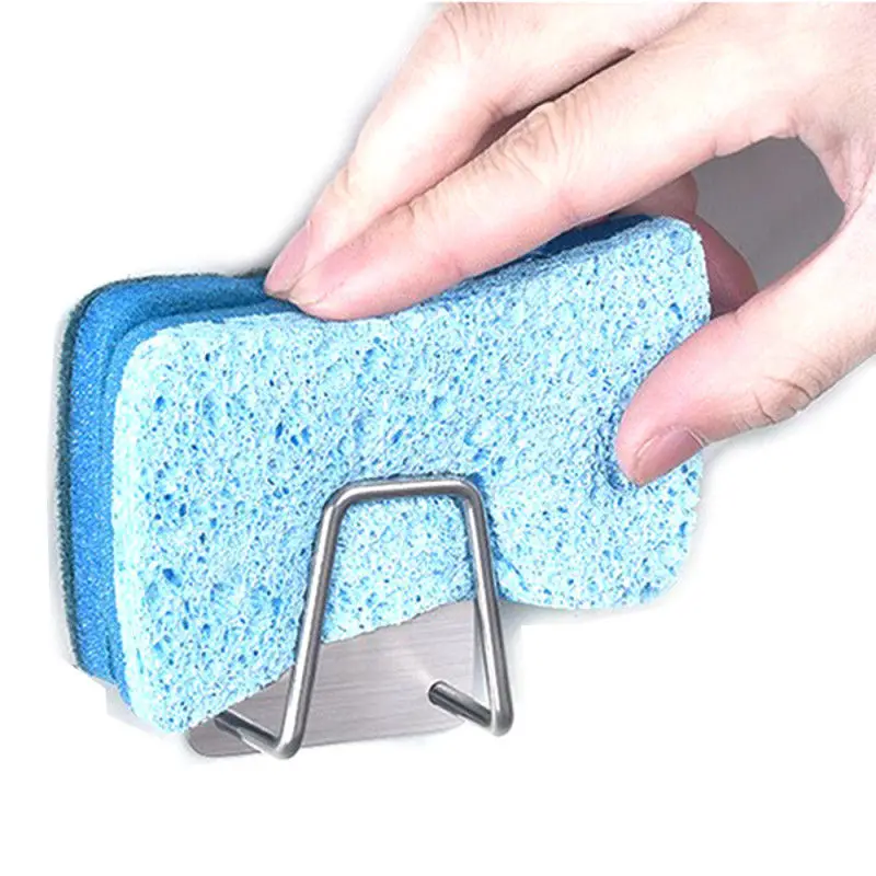 

Stainless Steel Sink Sponge Soap Holder Drain Storage Rack for Kitchen Bathroom TT-best