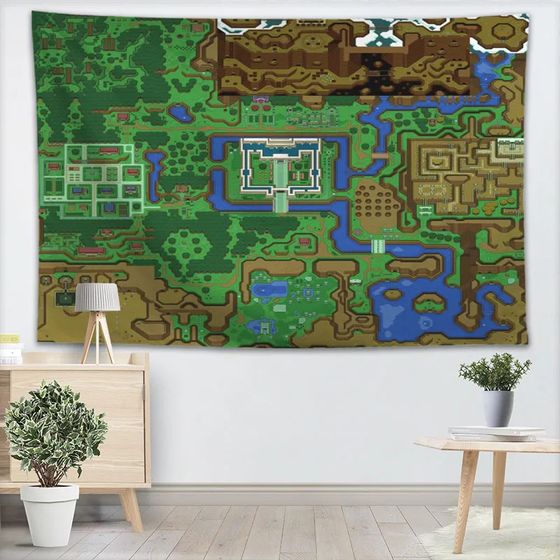 Легенда о Zelda карта настенный гобелен украшения для дома настенный лесной гобелен Домашний день рождения украшение, 100x150 см