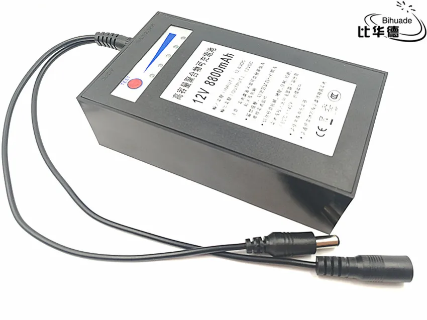 12V 8800mah литиевая батарея перезаряжаемая DC Батарея полимерная для монитора мотор