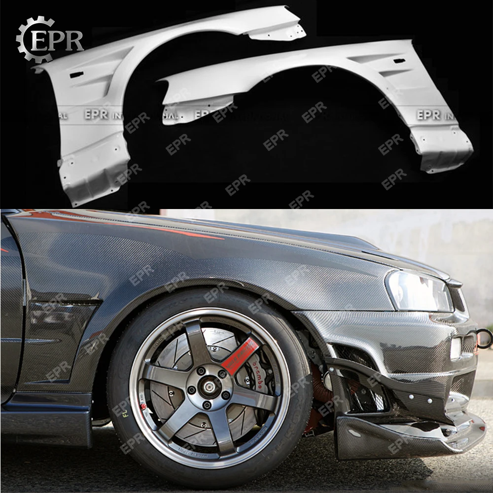 Для Nissan Skyline R34 GTR FRP стекловолокно BN переднее крыло комплект для кузова авто