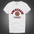 2018 Новая летняя мужская футболка из 100% хлопка с вышивкой и коротким рукавом