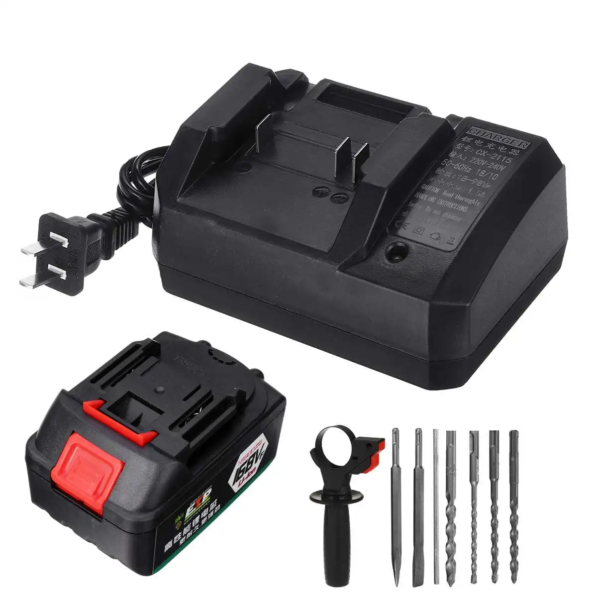 220V 18800 мА/ч, 168VF бесщеточный Электрический SDS ударная электрическая дрель 4 канавки для Переключайте свободно