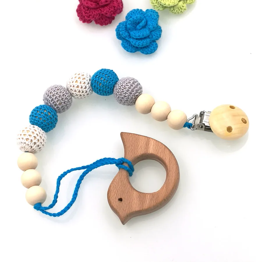 Небесно Голубой детский Прорезыватель для зубов держатель соски пустышки с