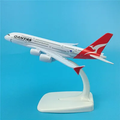 QANTAS 16 см 1:400 масштаб самолет Airbus A340 A380 Boeing B777 B747 модель самолета W базовый сплав самолет коллекционная игрушка дисплей - Цвет: QANTAS